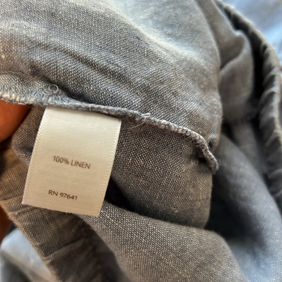 J. Jill Linen Pocket Mid-Rise Wide Leg Capri Pants, XS Petite - Picture 8 of 8